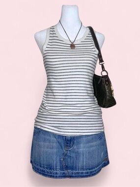 CURRENT/ELLIOTT The Easy Striped Crewneck Muscle Tank size 0